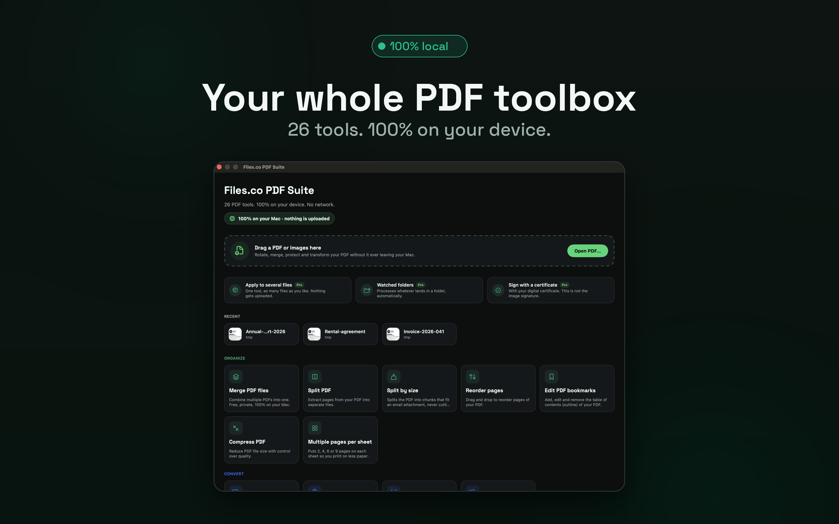 Files.co PDF Suite for desktop